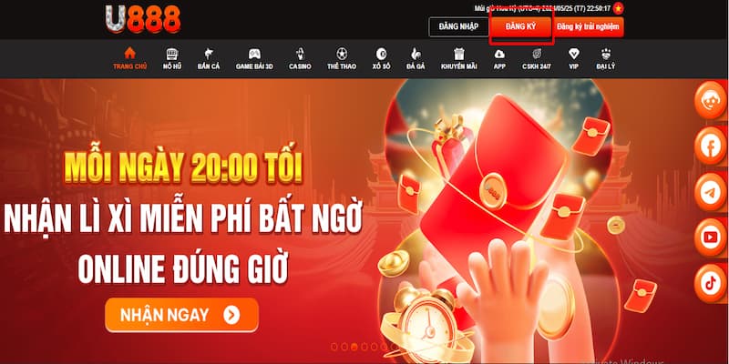 Đăng ký U888 trên điện thoại như thế nào? 